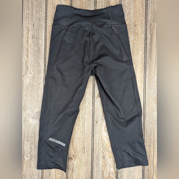 Under Armour Compression Tights Leggings Size XS Black 3/4 Length - Picture 5 of 12